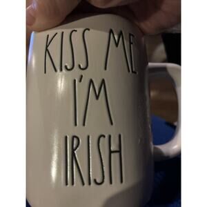 Rae Dunn St. Patrick's Day Green Lined Kiss Me I'm Irish Mug!
